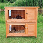 Trixie Double Rabbit Hutch Home 45.75"W x 25.5"D x 43.75"H Item #62402