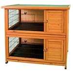 Ware Mfg. Premium+ Double Decker Rabbit Hutch 46.25"W x 24"D x 41"H Item #01518