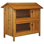 Buffalo 2 Story Premium Pet Hutch Double Rabbit Hutch 43.25"W x 22"D x 39.5"H Item #PPHutch2