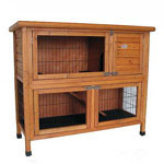 Bunny Business Double Decker Rabbit Hutch Home 48"W x 20"D x 41"H Item #BB-48-DDL-11