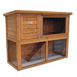 Bunny Business 48" Double Decker Rabbit Hutch 48"W x 20"D x 36"H Item #BB-48-DDU