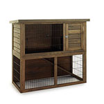 Sharples and Grant Hutch N Run Double Rabbit Hutch 41"W x 20.5"D x 36.25H Item #663492