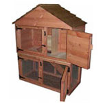 Happy Hutch Apex Roof Rabbit Hutch with Run 48"W x 18"D x 36"H Item #RHRC8