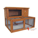 Bunny Business 48" Drop Hutch & Run for Rabbits 48"W x 36"D x 37.5"H Item #BB-48-DRH