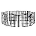 Midwest Black E-Coat Exercise Pen Rabbit Playpen 62.75" Dia. x 24"H Item #550-24